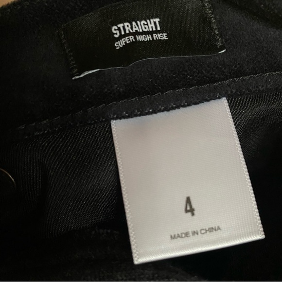 Express Super High Rise Straight Cropped Velvet Pants - Picture 10 of 10